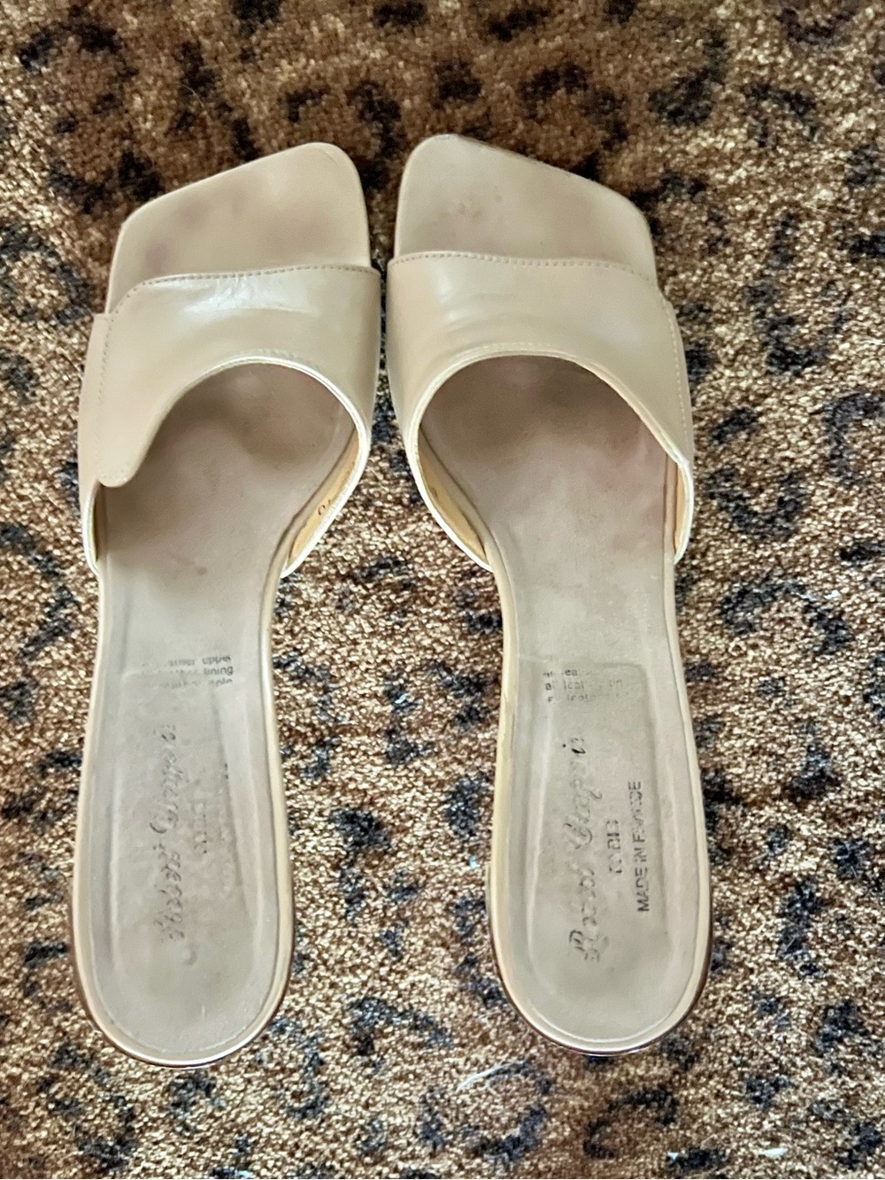 Roger Clergerie Nude Beige Mules